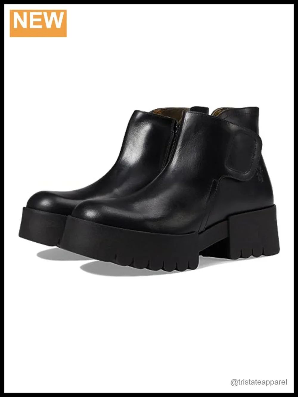 Leather Ankle Bootie Block Heel Zip Closure Water Resistant Handmade Shoes